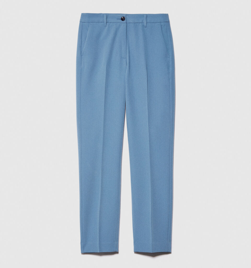 Cigarette trousers - women's skinny fit trousers - Blue | Sisley image number 6